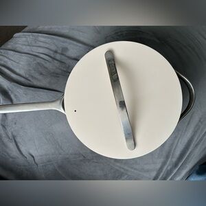 Caraway 4.5 qt Non-Stick Ceramic Sauté Pan With Lid in Cream